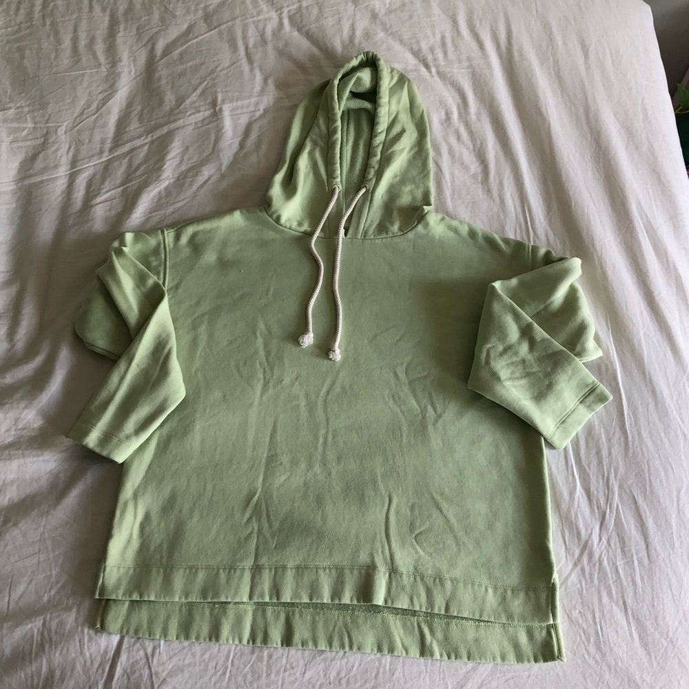 Lou & grey fleeceback jersey hoodie S celery ice